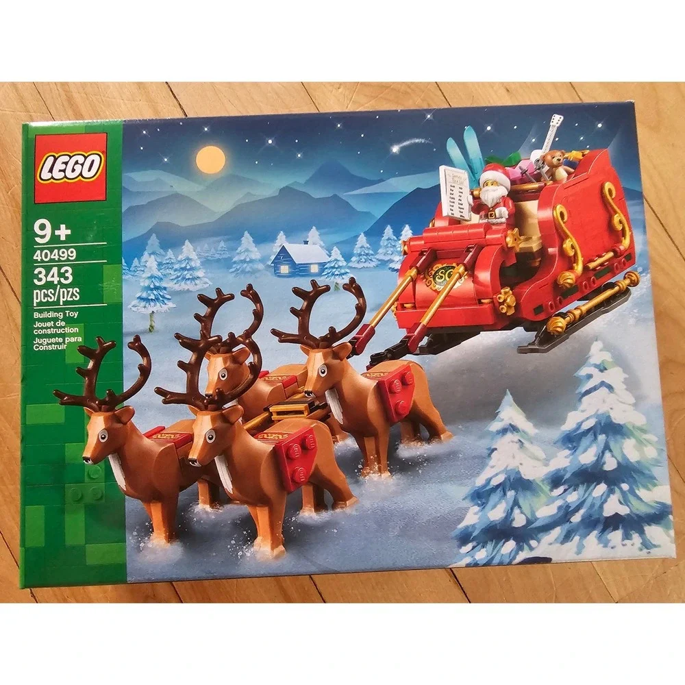 LEGO Santa's Sleigh 40499 Christmas Building Toy Set 343 Pieces 4 Reindeer New